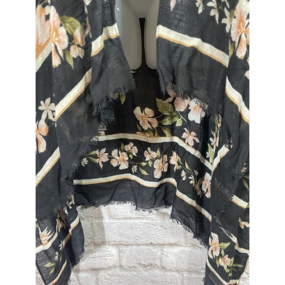 American Eagle Kimono Cardigan Top One Size Shawl Beach Coverup Ruana Floral - Picture 11 of 15